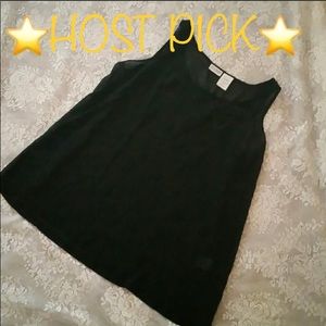 DIVIDENDS MATERNITY BLACK SZ M Sheer Tank Top Cami